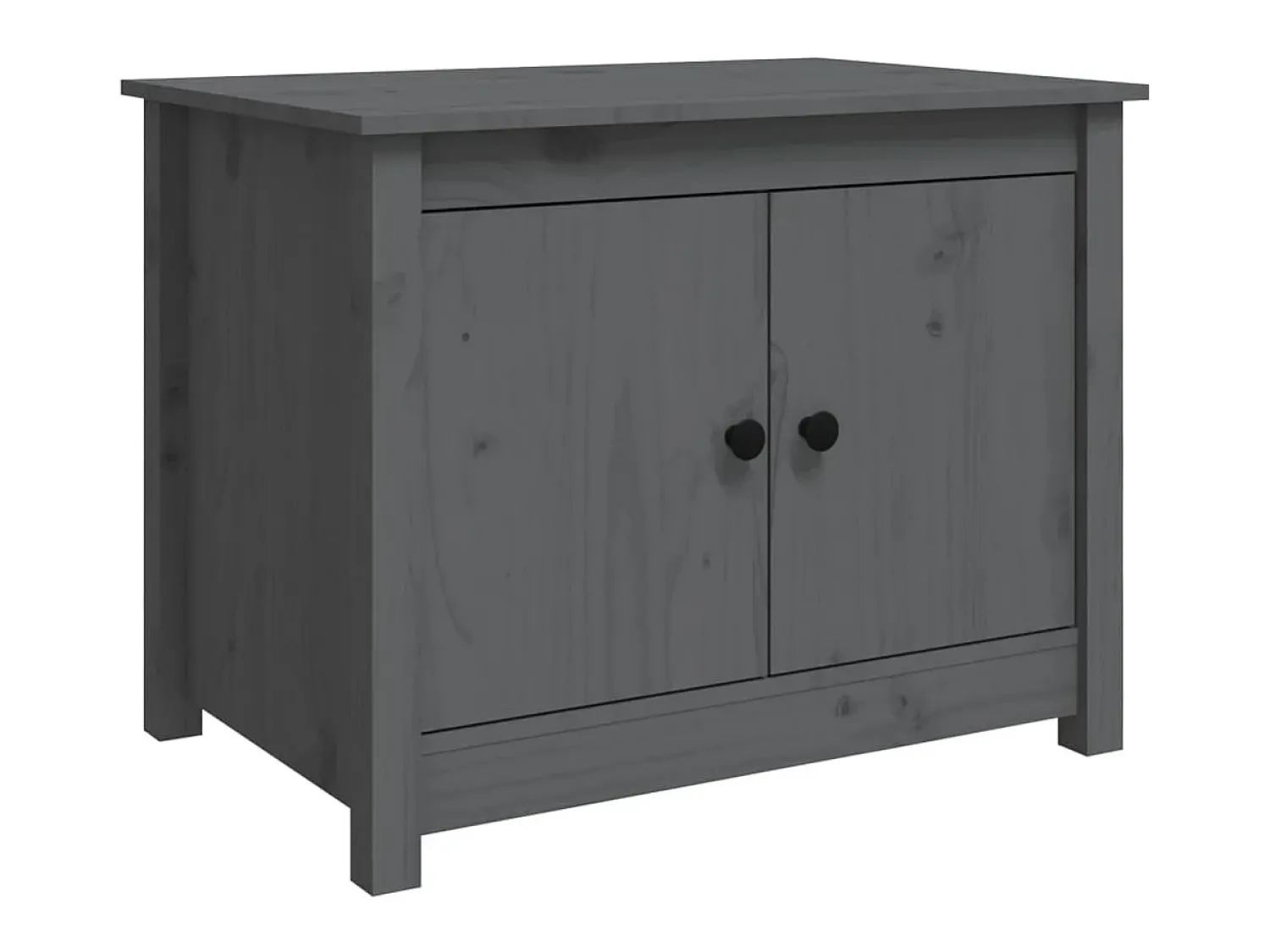 Clearance Mesa de centro 71x49x55 cm pinho maciço cinza PT983537 Cinzento