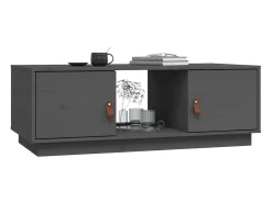Hot vidaxl Mesa de centro 100x50x35 cm pinho maciço cinza Cinzento