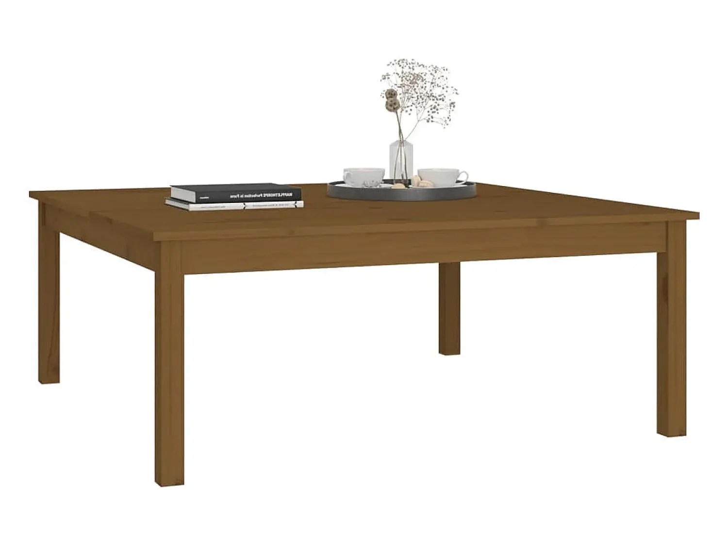 Hot vidaxl Mesa de centro 100x100x40 cm pinho maciço castanho mel Natural claro