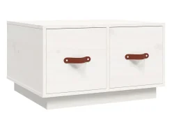 Mesa de centro 60x53x35 cm pinho maciço PT774107 Branco
