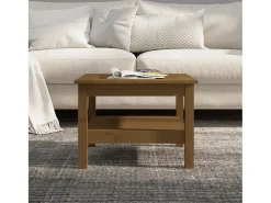 Sale vidaxl Mesa de centro 55x55x40 cm pinho maciço castanho mel Natural claro