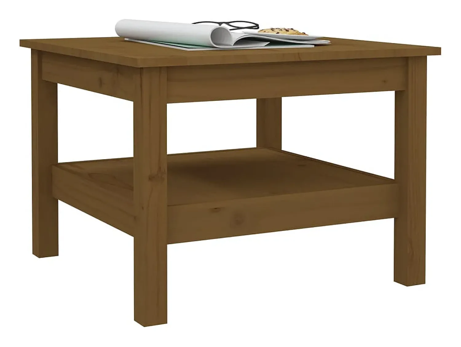 Sale vidaxl Mesa de centro 55x55x40 cm pinho maciço castanho mel Natural claro