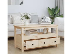 Sale Mesa de centro 102x49x55 cm pinho maciço PT972685 Castanho
