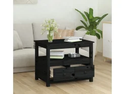 Mesa de centro 71x49x55 cm pinho maciço PT374570^ Mesa De Centro