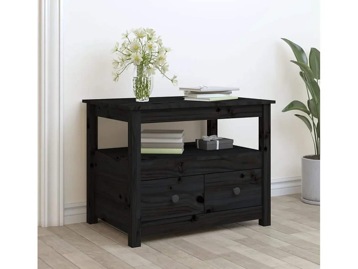 Mesa de centro 71x49x55 cm pinho maciço PT374570^ Mesa De Centro
