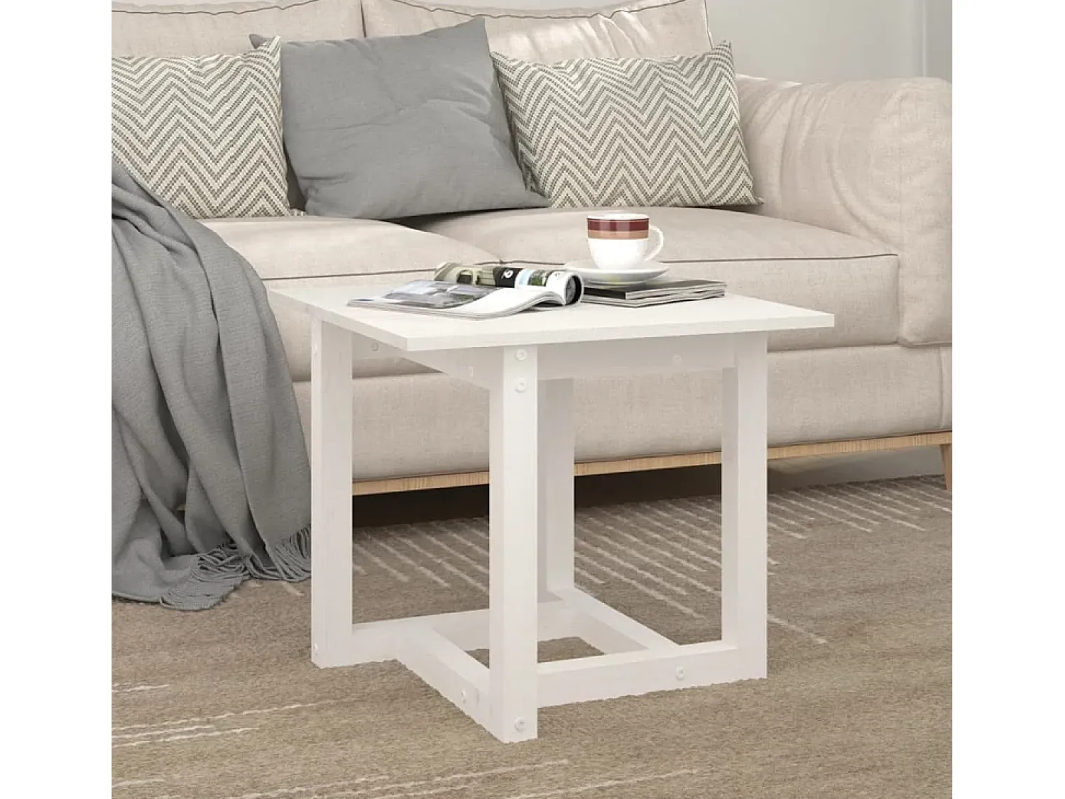 vidaxl Mesa de centro 50x50x45 cm pinho maciço^ Mesa De Centro