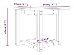 vidaxl Mesa de centro 50x50x45 cm pinho maciço^ Mesa De Centro