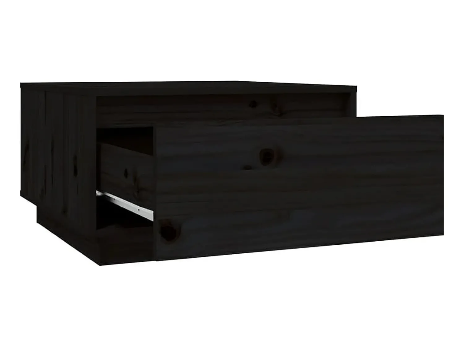 Mesa De Centro* Mesa de centro 55x56x32 cm pinho maciço PT950559 Preto