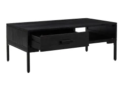 Mesa De Centro* Mesa de centro 90x50x35 cm pinho maciço PT192309 Preto