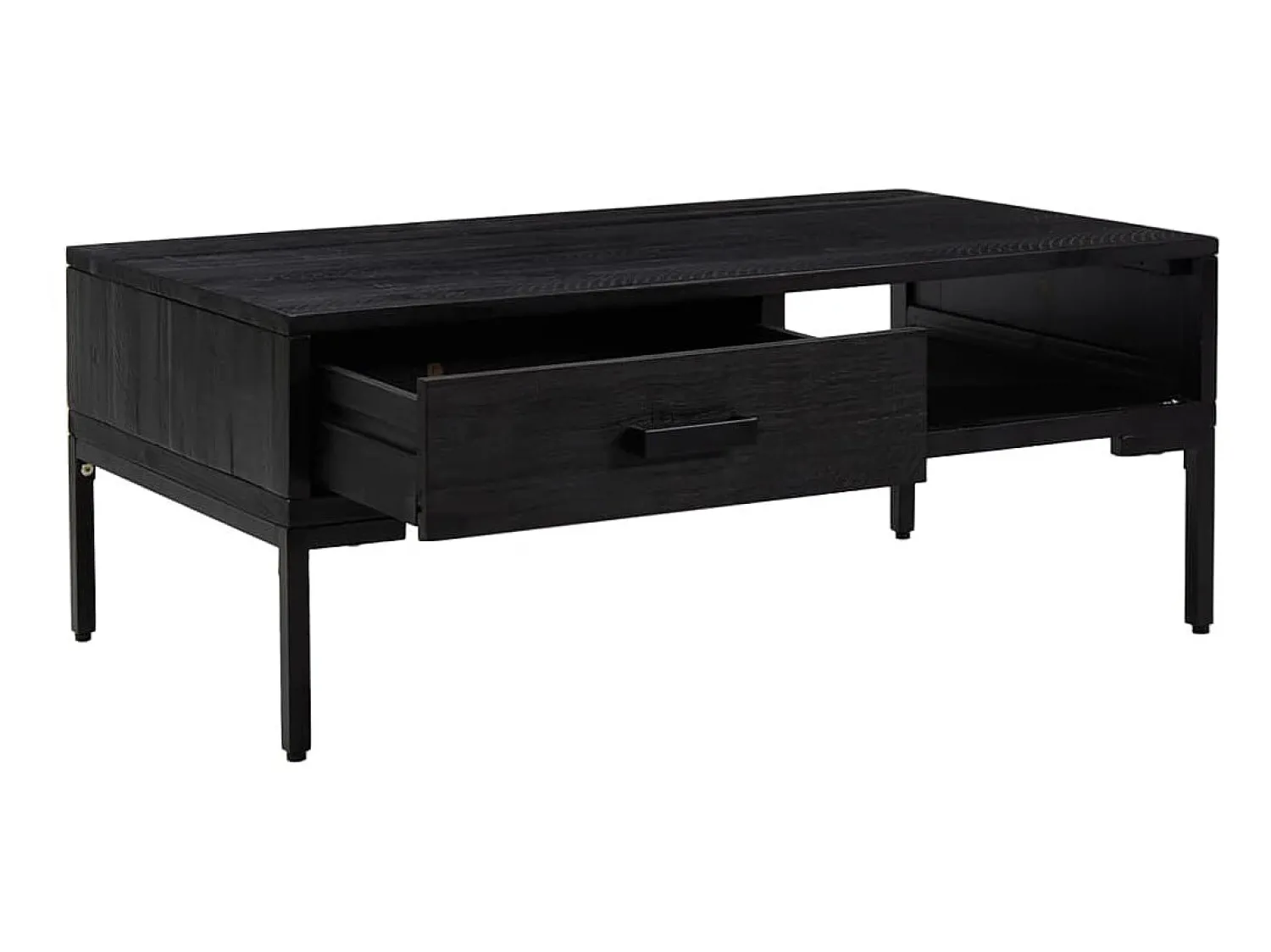 Mesa De Centro* Mesa de centro 90x50x35 cm pinho maciço PT192309 Preto