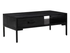 Mesa De Centro* Mesa de centro 90x50x35 cm pinho maciço PT192309 Preto