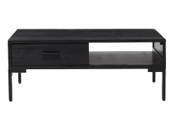 Mesa De Centro* Mesa de centro 90x50x35 cm pinho maciço PT192309 Preto