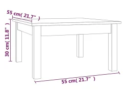 Mesa De Centro*vidaxl Mesa de centro 55x55x30 cm pinho maciço Natural claro