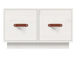 Clearance vidaxl Mesa de centro 60x53x35 cm pinho maciço Branco