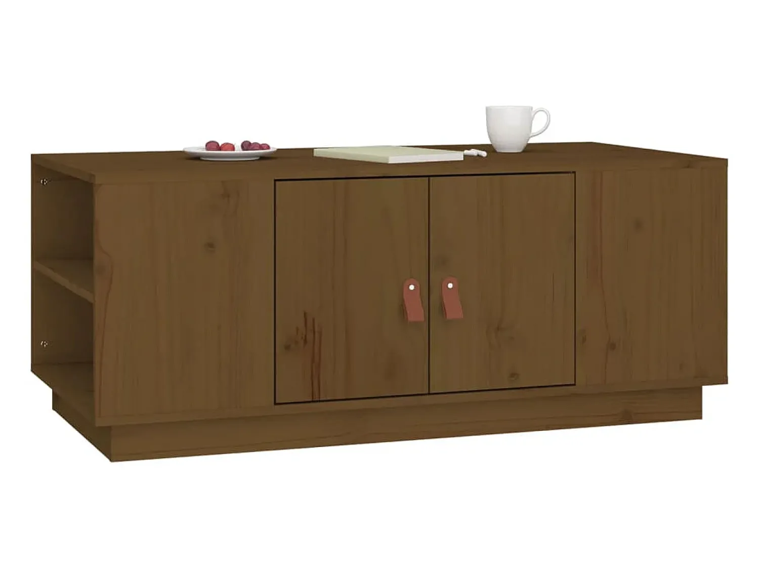 Mesa De Centro* Mesa de centro 100x50x41 cm pinho maciço mel PT471389 Castanho