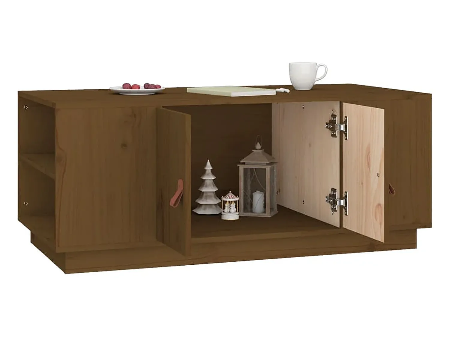 Mesa De Centro* Mesa de centro 100x50x41 cm pinho maciço mel PT471389 Castanho