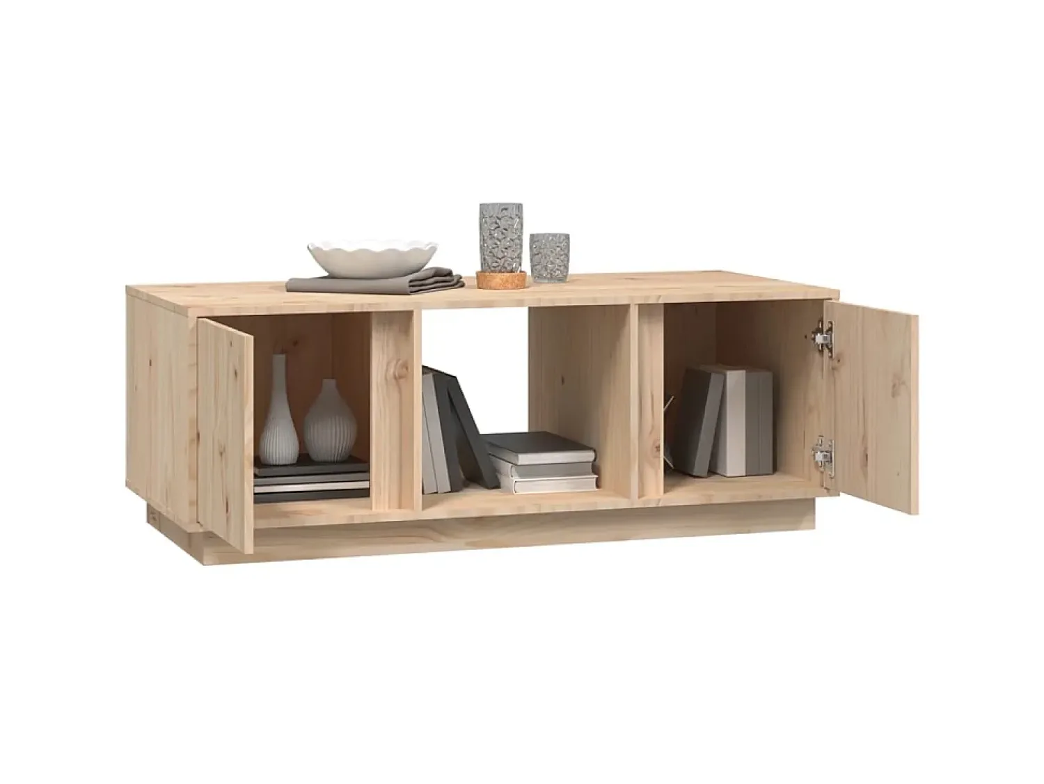 Mesa De Centro| Mesa de centro 110x50x40 cm pinho maciço PT265313 Castanho