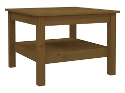 Mesa de centro 55x55x40 cm pinho maciço mel PT474314^ Mesa De Centro