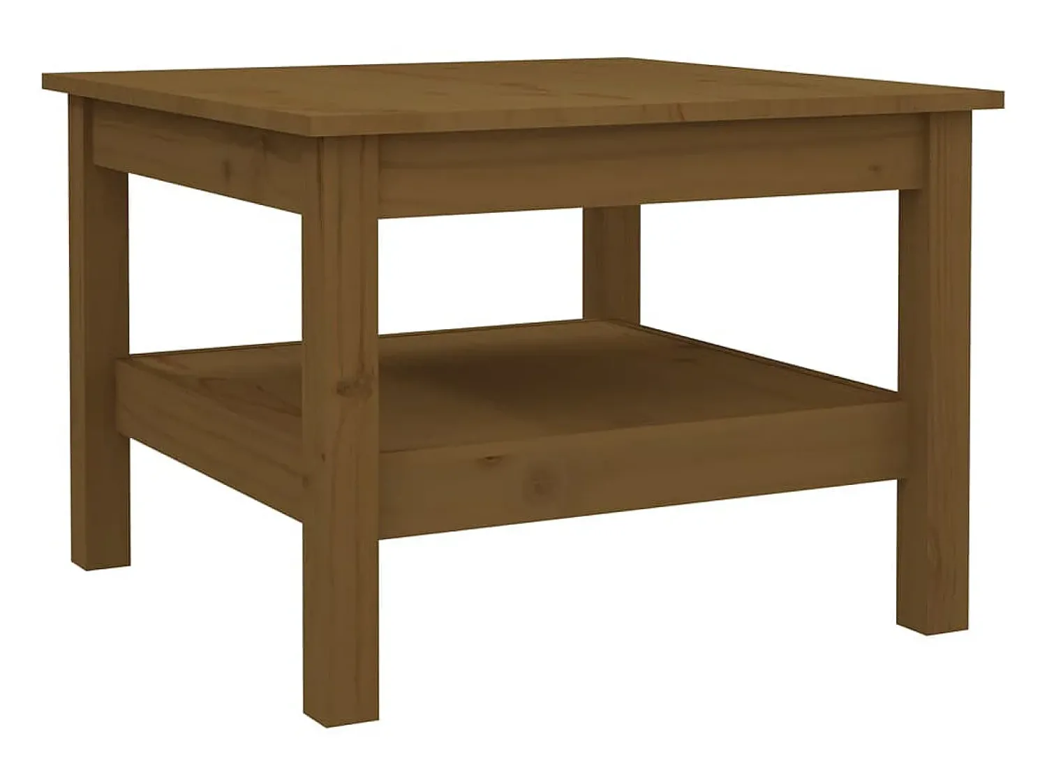 Mesa de centro 55x55x40 cm pinho maciço mel PT474314^ Mesa De Centro