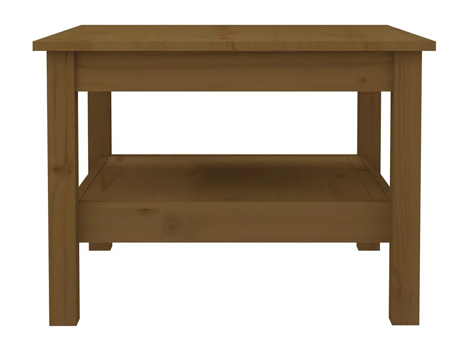 Mesa de centro 55x55x40 cm pinho maciço mel PT474314^ Mesa De Centro