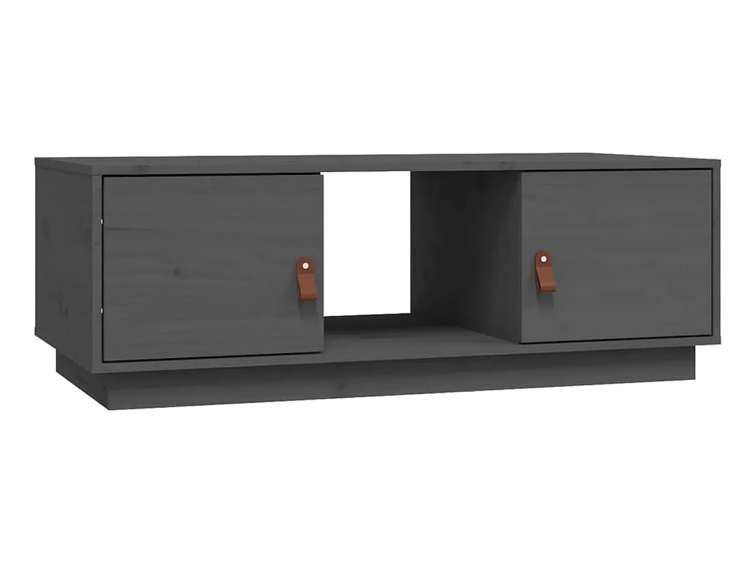 Mesa De Centro* Mesa de centro 100x50x35 cm pinho maciço cinza PT597464 Cinzento