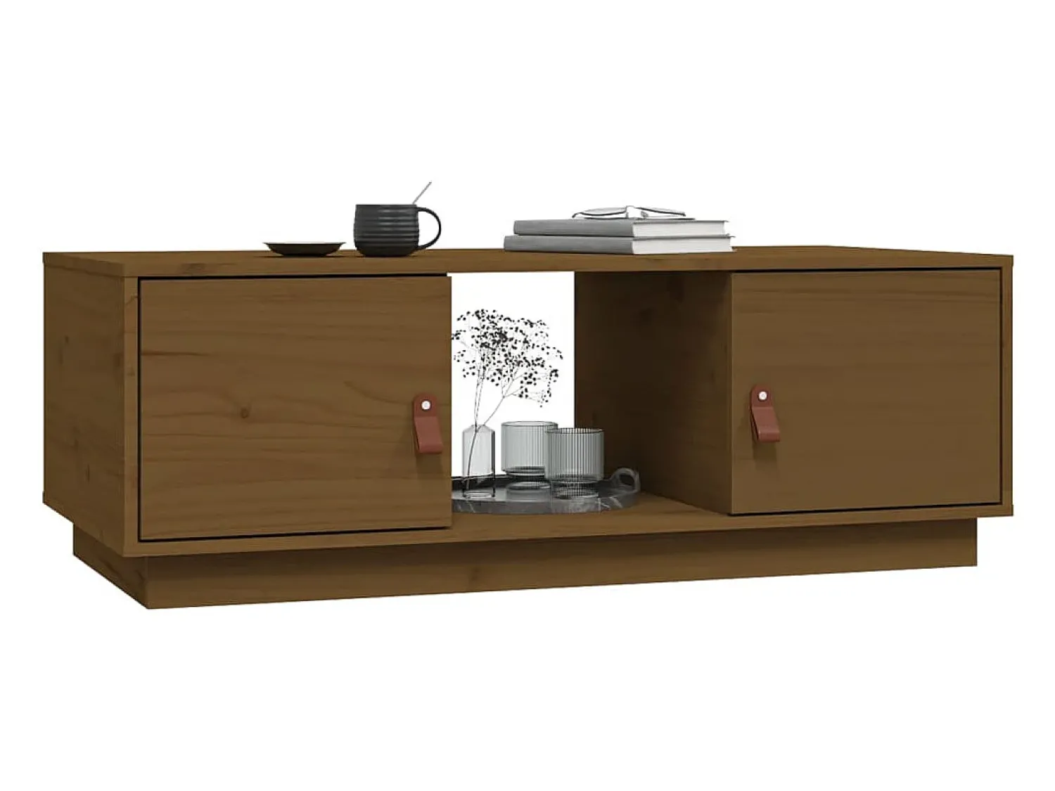 Mesa De Centro|vidaxl Mesa de centro 100x50x35 cm pinho maciço castanho mel Natural claro