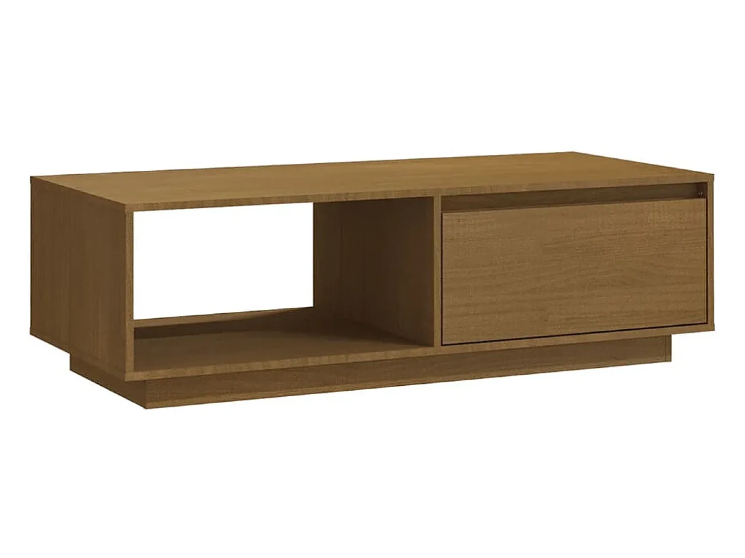 vidaxl Mesa de centro 110x50x33,5 cm pinho maciço castanho mel^ Mesa De Centro