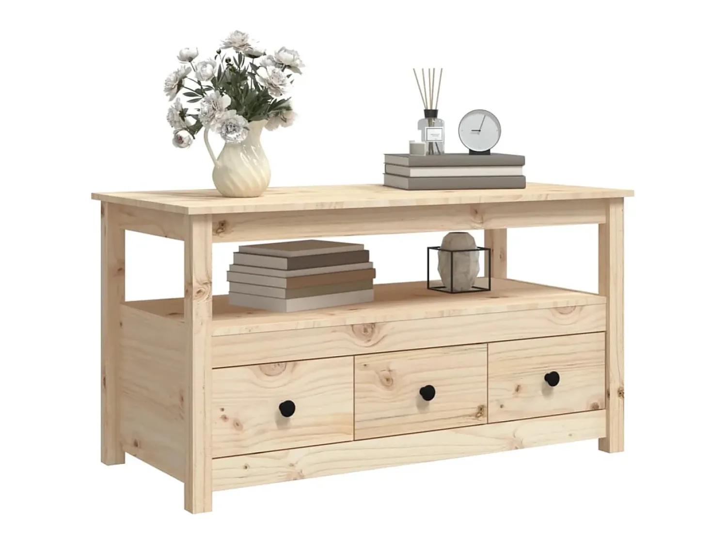 vidaxl Mesa de centro 102x49x55 cm pinho maciço^ Mesa De Centro
