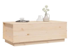 Mesa de centro 100x50x35 cm pinho maciço PT560195^ Mesa De Centro