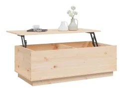 Mesa de centro 100x50x35 cm pinho maciço PT560195^ Mesa De Centro