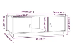 vidaxl Mesa de centro 100x50x35 cm pinho maciço^ Mesa De Centro