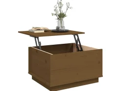 New Mesa de centro 60x50x35 cm pinho maciço mel PT192427 Castanho