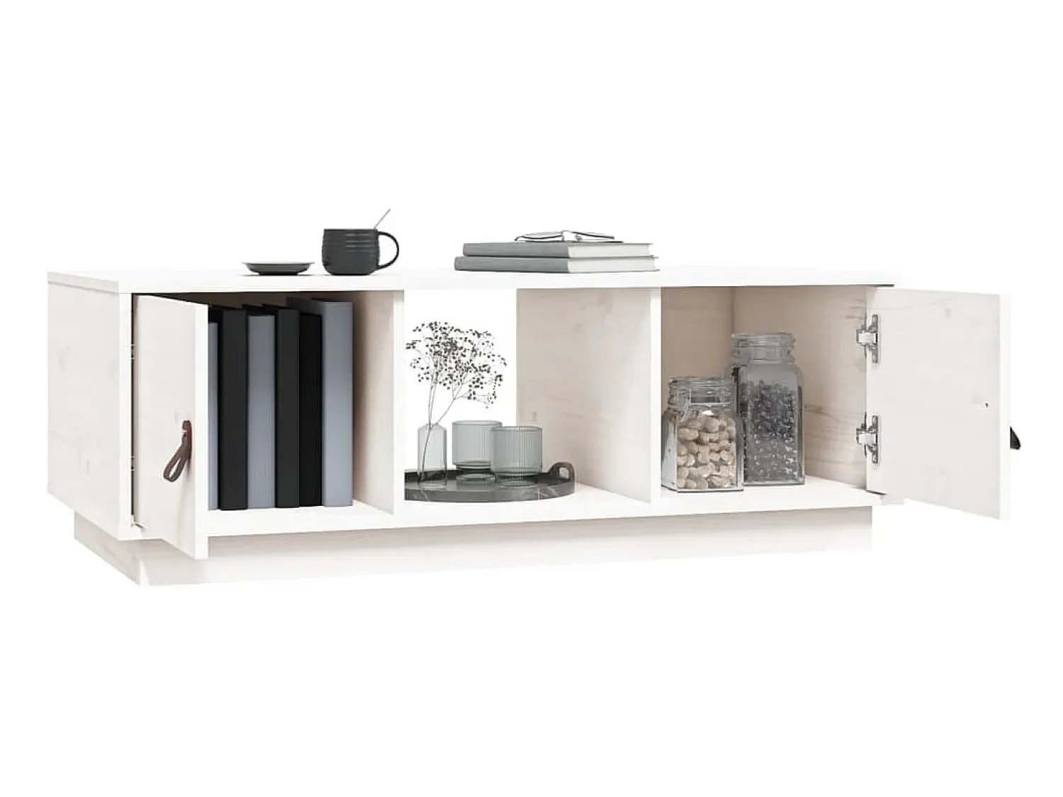 Mesa de centro 100x50x35 cm pinho maciço PT943900^ Mesa De Centro