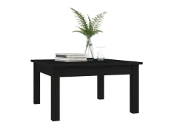 New Mesa de centro 55x55x30 cm pinho maciço PT699250 Preto