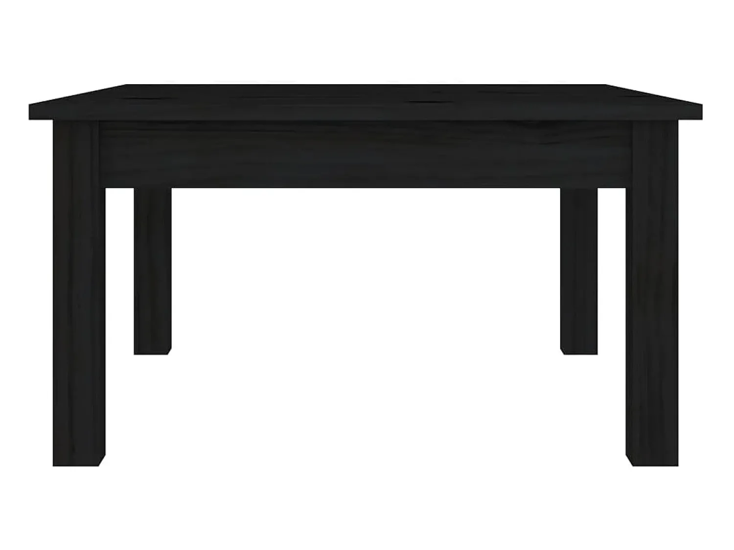 New Mesa de centro 55x55x30 cm pinho maciço PT699250 Preto