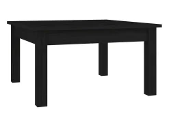New Mesa de centro 55x55x30 cm pinho maciço PT699250 Preto