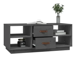 Mesa De Centro* Mesa de centro 100x50x41 cm pinho maciço cinza PT518258 Cinzento