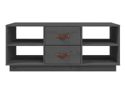 Mesa De Centro* Mesa de centro 100x50x41 cm pinho maciço cinza PT518258 Cinzento