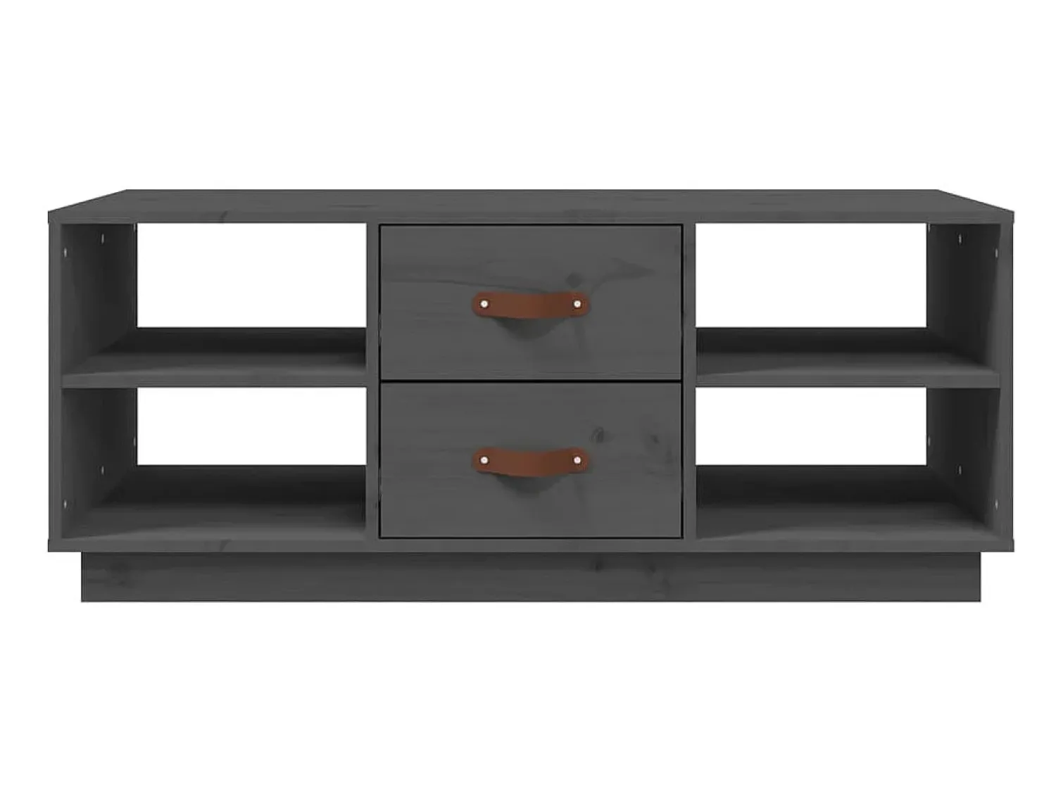 Mesa De Centro* Mesa de centro 100x50x41 cm pinho maciço cinza PT518258 Cinzento