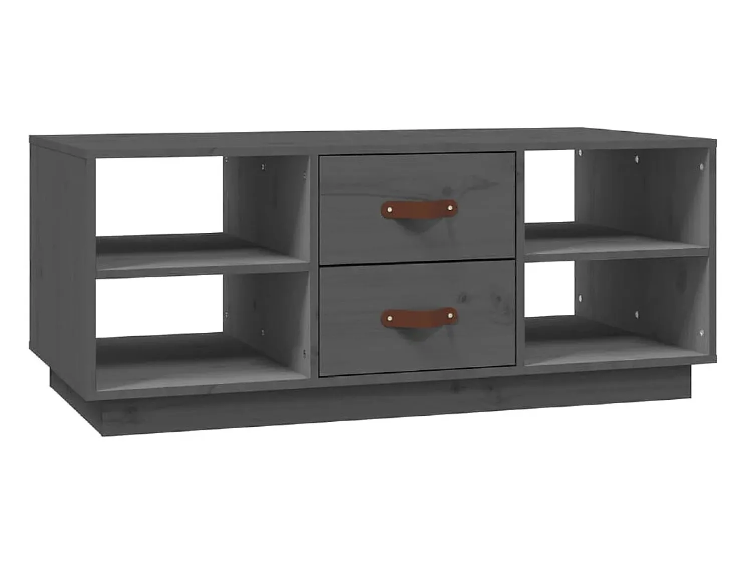 Mesa De Centro* Mesa de centro 100x50x41 cm pinho maciço cinza PT518258 Cinzento