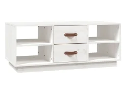 Mesa De Centro| Mesa de centro 100x50x41 cm pinho maciço PT633702 Branco