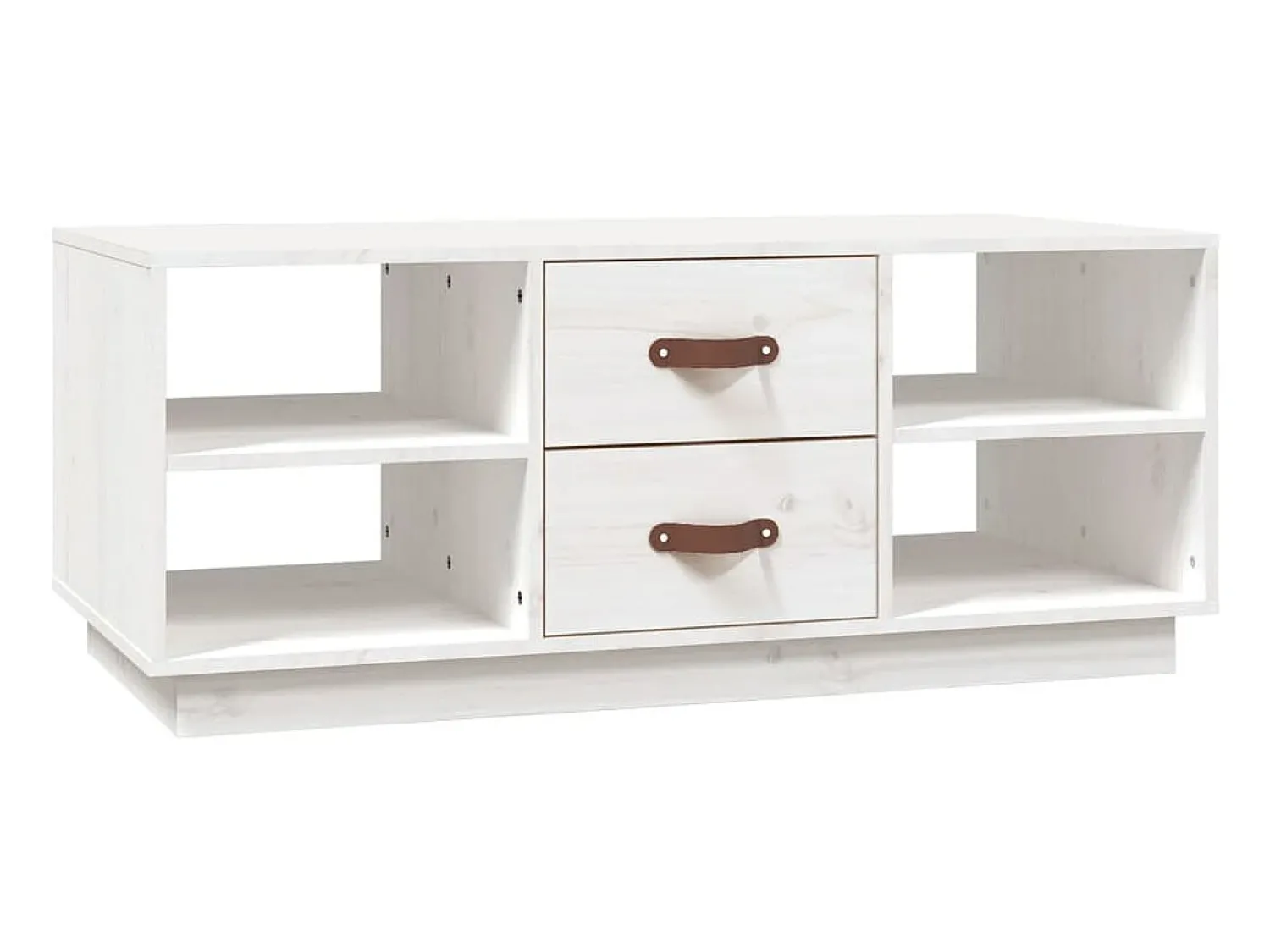 Mesa De Centro| Mesa de centro 100x50x41 cm pinho maciço PT633702 Branco