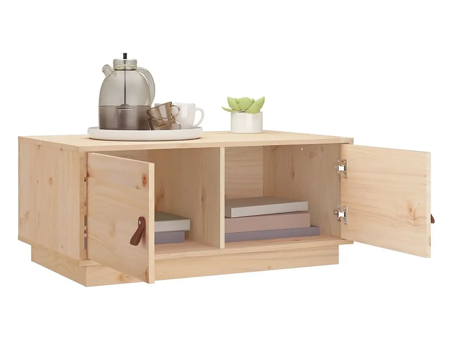 vidaxl Mesa de centro 80x50x35 cm pinho maciço^ Mesa De Centro