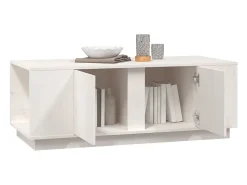 Mesa De Centro|vidaxl Mesa de centro 110x50x40 cm pinho maciço Branco