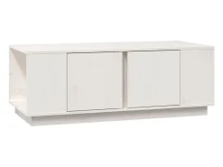 Mesa De Centro|vidaxl Mesa de centro 110x50x40 cm pinho maciço Branco