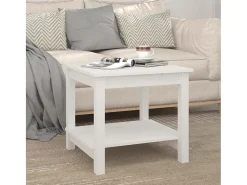 Mesa De Centro| Mesa de centro 50x50x45 cm pinho maciço PT284789 Branco
