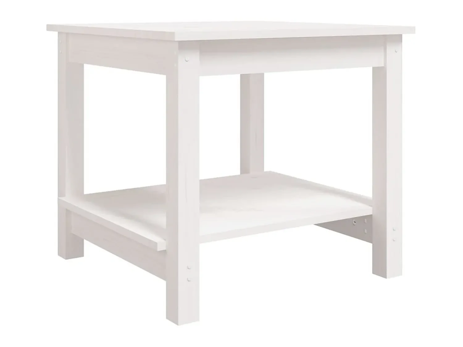Mesa De Centro| Mesa de centro 50x50x45 cm pinho maciço PT284789 Branco