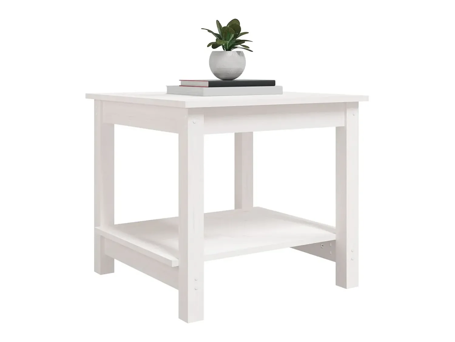 Mesa De Centro| Mesa de centro 50x50x45 cm pinho maciço PT284789 Branco
