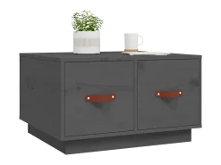 Mesa De Centro| Mesa de centro 60x53x35 cm pinho maciço cinza PT335694 Cinzento