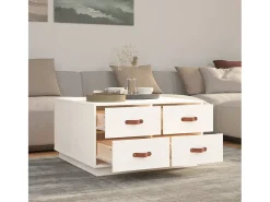 Mesa de centro 80x80x45 cm pinho maciço PT982956^ Mesa De Centro